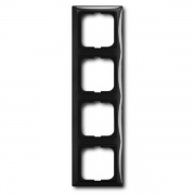 Рамка ABB Basic 55 4 поста цвет черный (2514-95)
