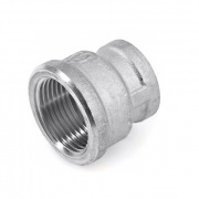 Муфта латунная резьбовая переходная STOUT - 1"1/2 x 1" (никелированная)