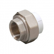 Переход на внутреннюю резьбу разъемный Fusitek - 63 x 2" (для полипропиленовых труб, цвет белый)