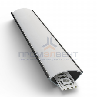 08-04 Профиль алюминиевый угловой накладной для светодной ленты, широкий рас. 2м (СПУ1616-А)