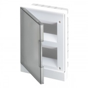 ABB Basic E Бокс в нишу 16М серая прозрачная дверь (c клеммами)